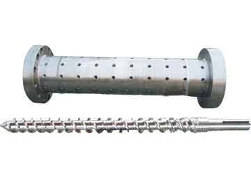 浙江棟斌橡機螺桿φ90 -200冷喂料銷釘螺桿、機筒